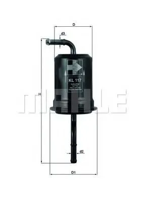 Паливний фільтр KL117 Mahle Original